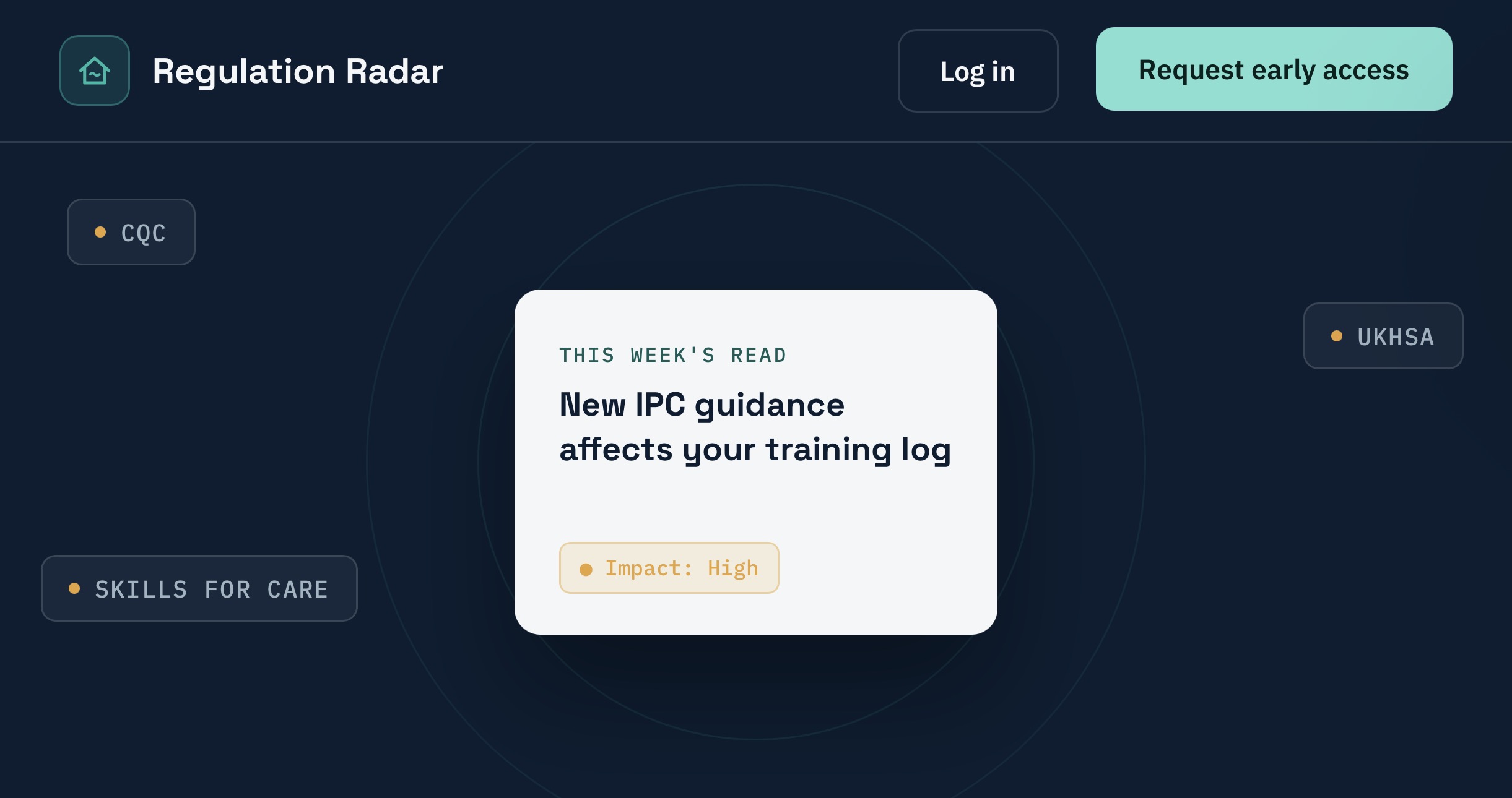 Regulation Radar — compliance intelligence platform homepage